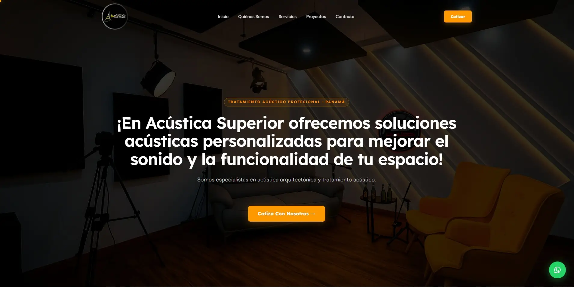 Captura de la portada de acusticasuperior.com